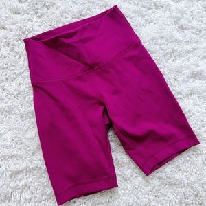 Pink lululemon bike shorts